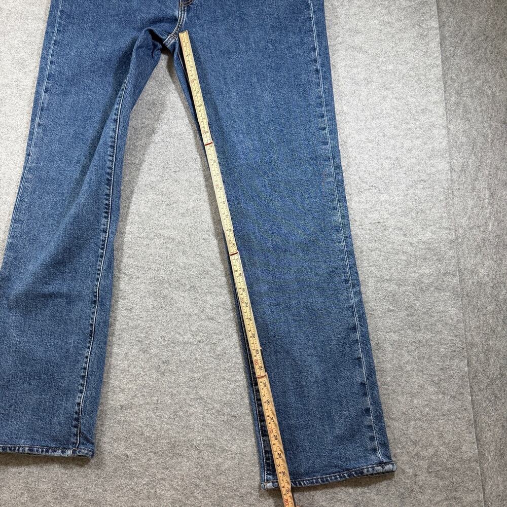 Levi's 514 Straight Jeans Mens 34x32 Medium Blue Wash Stretch Denim Red Tab - Picture 7 of 15